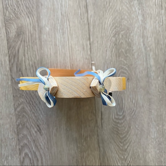 Vintage Wooden 7.5” Hand-painted Bunny Rabbit with Bird - Picture 5 of 10